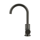 Side Meir Round Gooseneck Basin Mixer with Cold Start Shadow MB17-PVDGM - The Blue Space