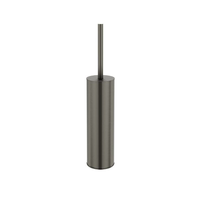 Buy Online Meir Round Toilet Brush and Holder Shadow Gunmetal MTO02N-R-PVDGM - The Blue Space