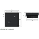 Technical Drawing Meir Shower Waste with Tile Insert Champagne MP06N-T100-CH - The Blue Space