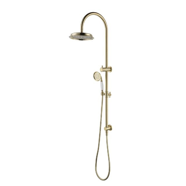 Modern National Montpellier Traditional Brushed Bronze Multifunction Shower Rail 2 in 1 MON013BM - The Blue Space