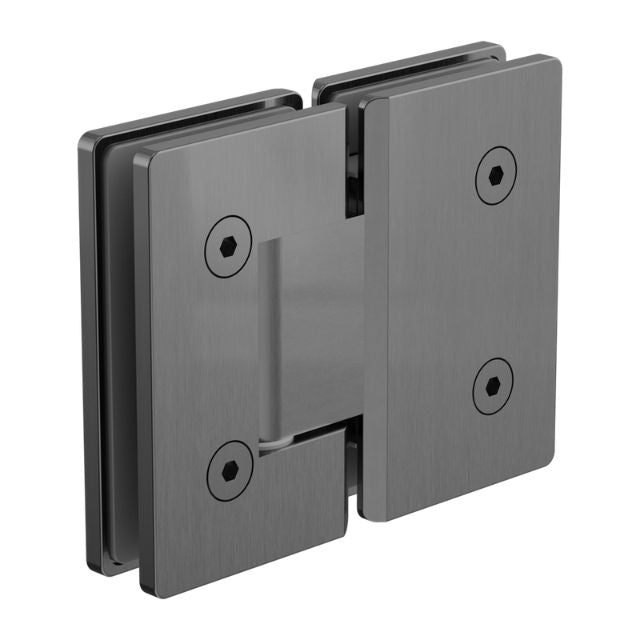 Nero 180 Degree Glass to Glass Shower Hinge 10mm Glass Gun Metal — The ...