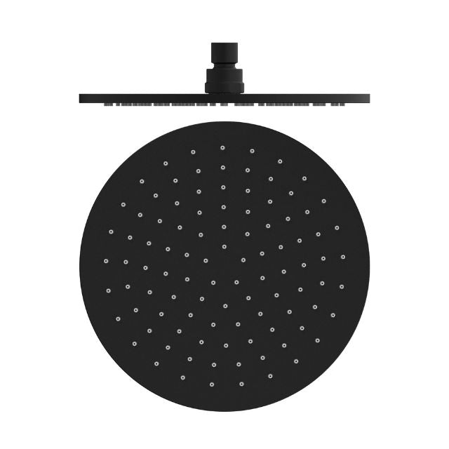 Nero 250mm Round Shower Head Matte Black NRROA1001MB - The Blue Space