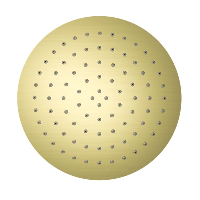 Shop Nero 250mm Round Stainless Steel Shower Head 4 Star Rating Brushed Gold NR507036BG - The Blue Space