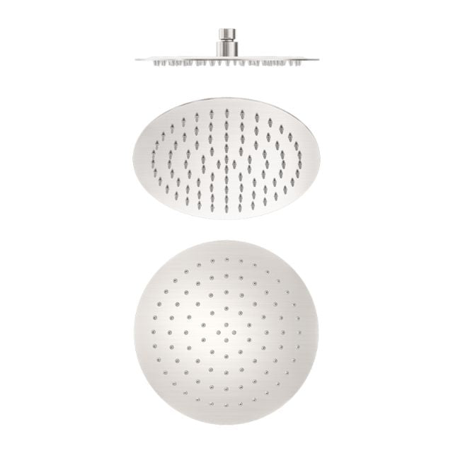 Nero 250mm Round Stainless Steel Shower Head 4 Star Rating Brushed Nickel NR507036BN - The Blue Space