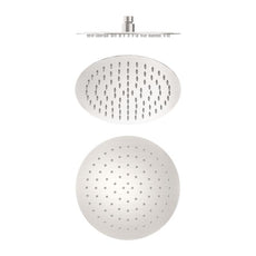 Nero 250mm Round Stainless Steel Shower Head 4 Star Rating Brushed Nickel NR507036BN - The Blue Space