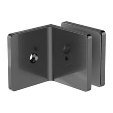 Nero 90 Degree Glass to Wall Bracket 10mm Glass Gun Metal NRSH204aGM - The Blue Space