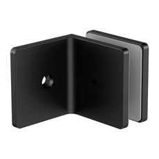 Nero 90 Degree Glass to Wall Bracket 10mm Glass Matte Black NRSH204aMB - The Blue Space