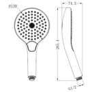 Technical Drawing Nero Air Hand Shower II Graphite NR508002GR - The Blue Space