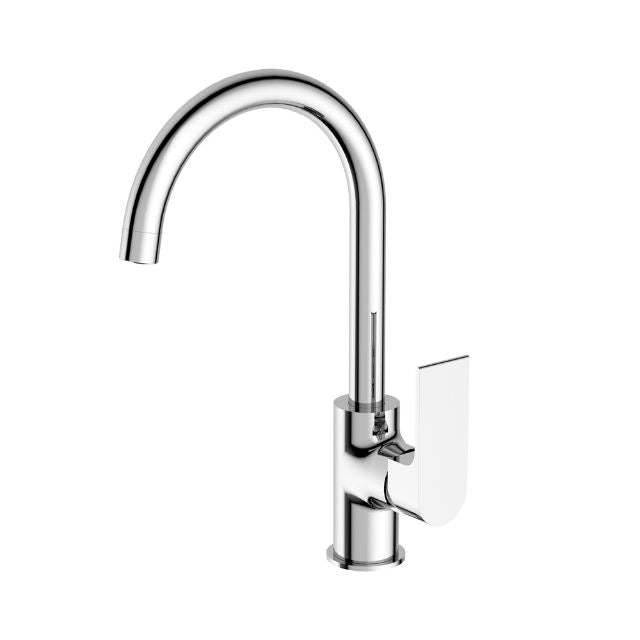 Buy Online Nero Bianca Kitchen Mixer Gooseneck Spout Chrome NR321506CH - The Blue Space