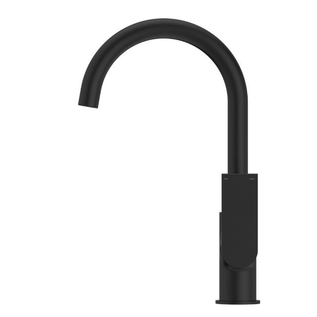 Buy Online Nero Bianca Kitchen Mixer Gooseneck Spout Matte Black NR321506MB - The Blue Space