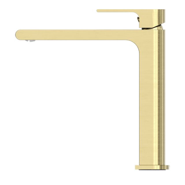Buy Online Nero Bianca Mid Tall Basin Mixer Brushed Gold NR321501dBG - The Blue Space