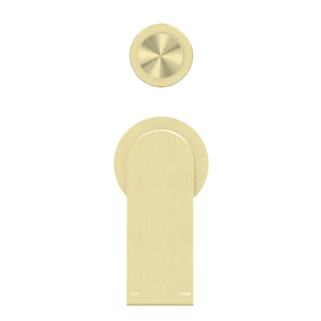 Buy Online Nero Bianca Shower Mixer With Diverter Separate Back Plate Brushed Gold NR321511GBG - The Blue Space