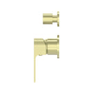Buy Nero Bianca Shower Mixer With Diverter Separate Back Plate Brushed Gold NR321511GBG - The Blue Space