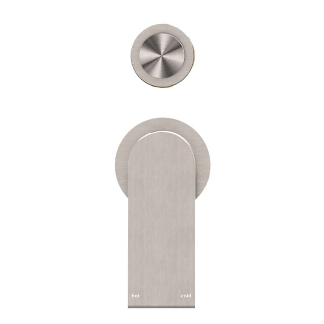 Buy Online Nero Bianca Shower Mixer With Diverter Separate Back Plate Brushed Nickel NR321511GBN - The Blue Space