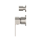 Buy Nero Bianca Shower Mixer With Diverter Separate Back Plate Brushed Nickel NR321511GBN - The Blue Space