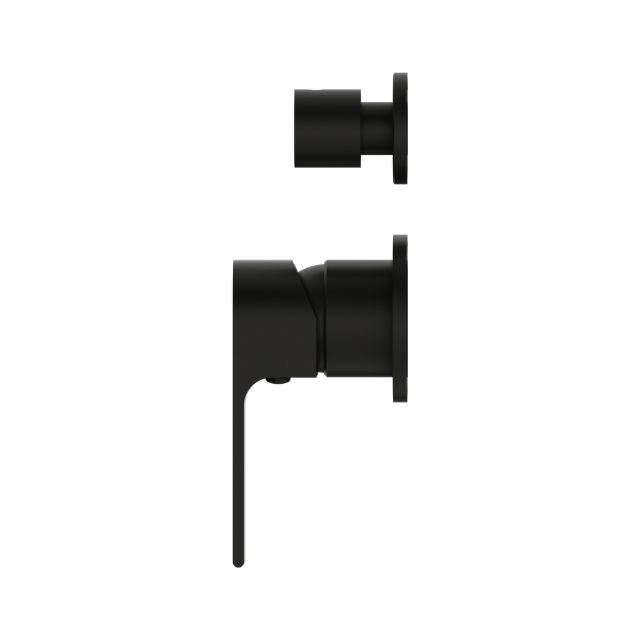 Buy Nero Bianca Shower Mixer With Diverter Separate Back Plate Matte Black NR321511GMB - The Blue Space