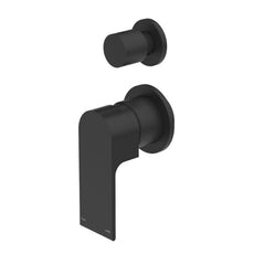 Nero Bianca Shower Mixer With Diverter Separate Back Plate Matte Black NR321511GMB - The Blue Space