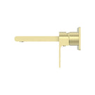 Buy Nero Bianca Wall Basin/Bath Mixer 187mm Brushed Gold NR321510ABG - The Blue Space