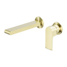 Nero Bianca Wall Basin/Bath Mixer Separate Back Plate 187mm Brushed Gold NR321510EBG - The Blue Space