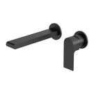 Nero Bianca Wall Basin/Bath Mixer Separate Back Plate 230mm Matte Black NR321510FMB - The Blue Space