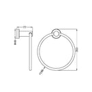 Technical Drawing Nero Classic Hand Towel Ring Brushed Nickel NR2080BN - The Blue Space