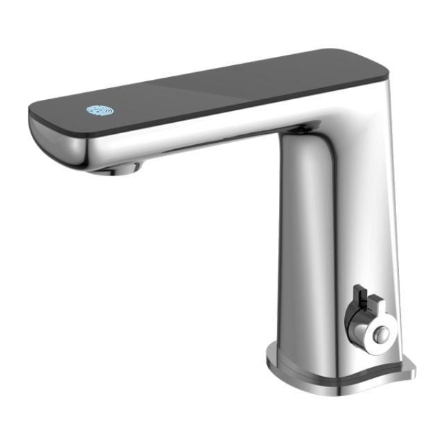 Nero Claudia Sensor Mixer With Black Top Display Chrome