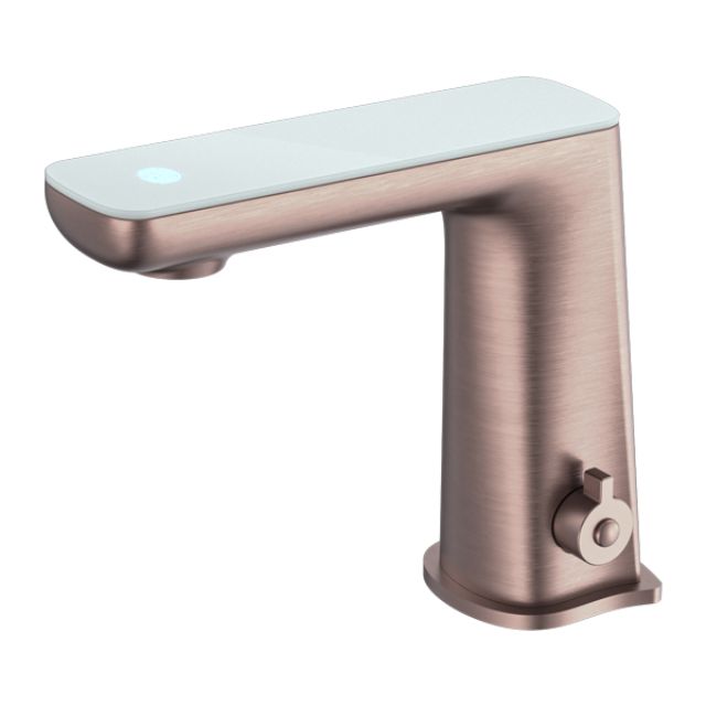 Nero Claudia Sensor Mixer With White Top Display Brushed Bronze NR222102BZ - The Blue Space