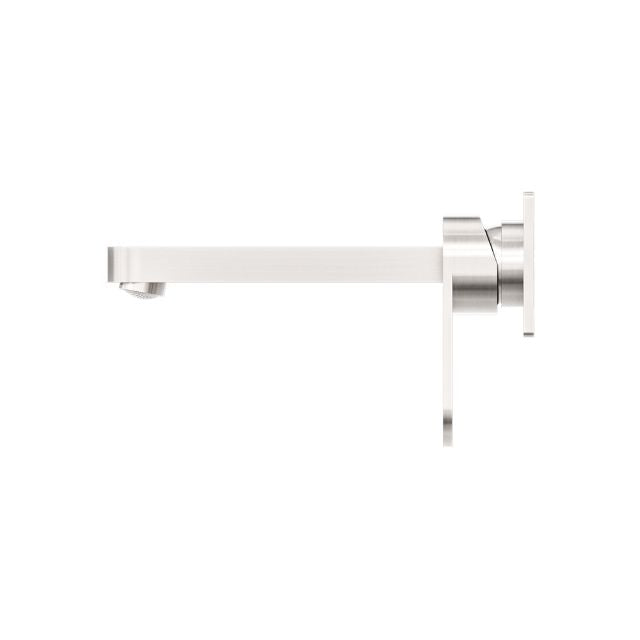 Side Nero Ecco Wall Basin/Bath Mixer Brushed Nickel NR301310aBN - The Blue Space