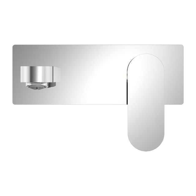 Front Nero Ecco Wall Basin/Bath Mixer Chrome NR301310aCH - The Blue Space