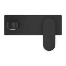 Front Nero Ecco Wall Basin/Bath Mixer Matte Black NR301310aMB - The Blue Space