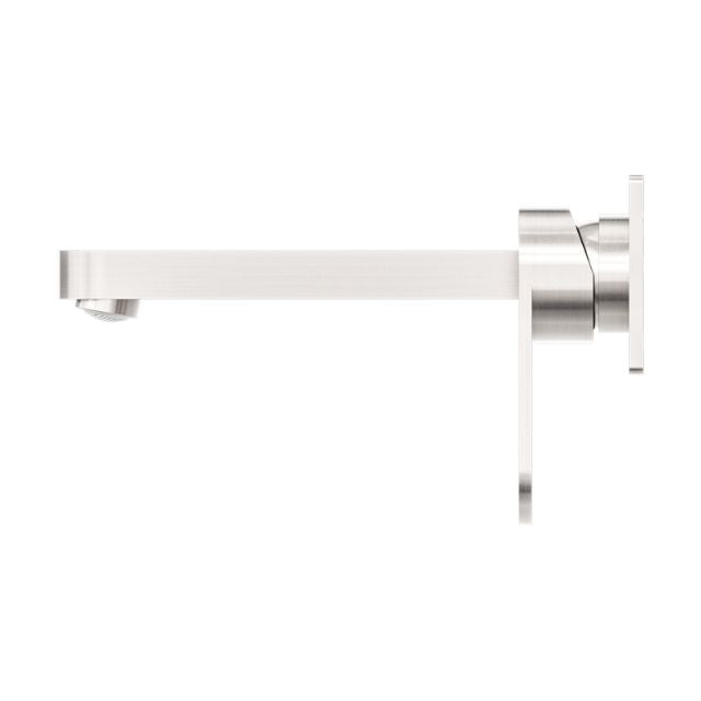 Side Nero Ecco Wall Basin/Bath Mixer Brushed Nickel NR301307ABN - The Blue Space