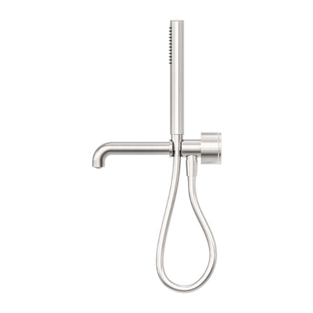 Side Nero Kara Progressive Shower System Separate Plate With Spout 230mm Brushed Nickel NR271903B230BN - The Blue Space