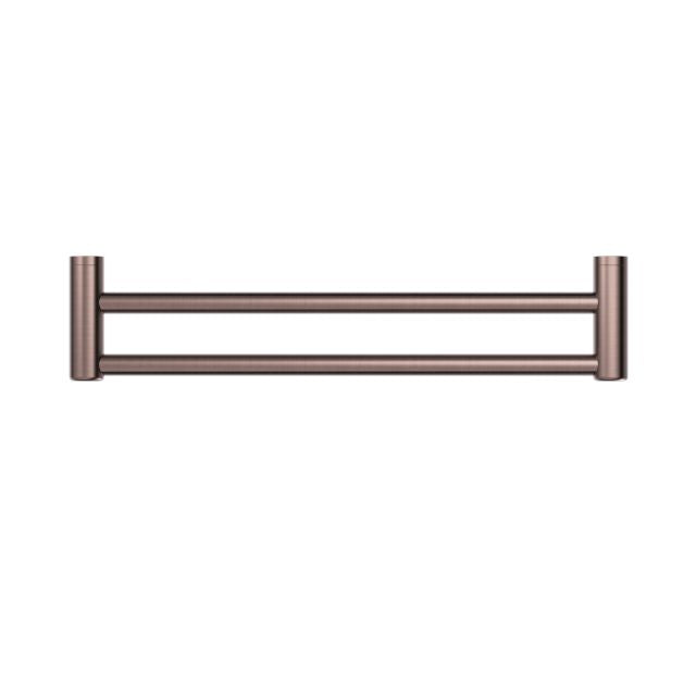 Buy Online Nero Mecca Care 25mm Double Towel Grab Rail 600mm Brushed Bronze NRCR2524DBZ - The Blue Space