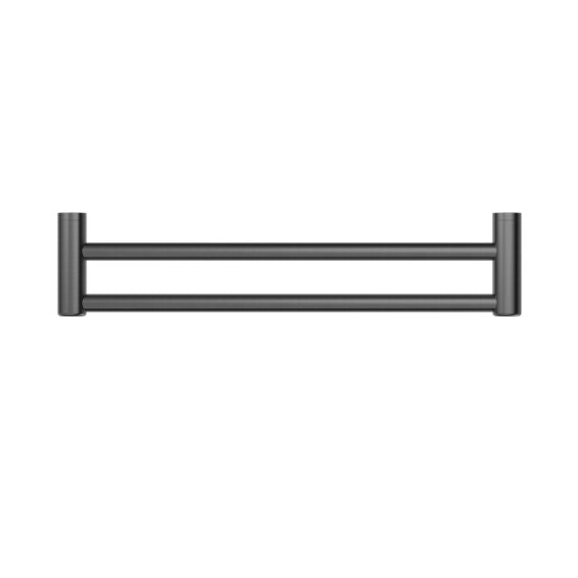 Buy Online Nero Mecca Care 25mm Double Towel Grab Rail 900mm Gunmetal NRCR2530DGM - The Blue Space