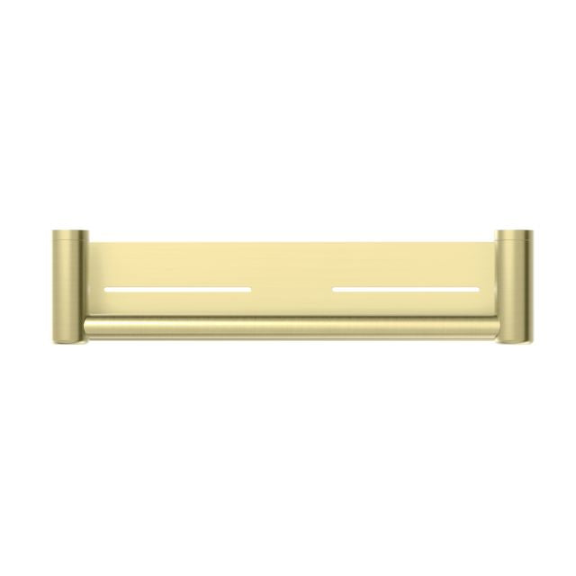 Buy Online Nero Mecca Care 25mm Grab Rail With Shelf 450mm Brushed Gold NRCR2518CBG - The Blue Space