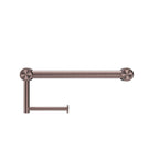 Buy Online Nero Mecca Care 25mm Toilet Roll Rail 300mm Brushed Bronze NRCR2512ABZ - The Blue Space