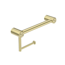 Nero Mecca Care 25mm Toilet Roll Rail 300mm Brushed Gold NRCR2512ABG - The Blue Space
