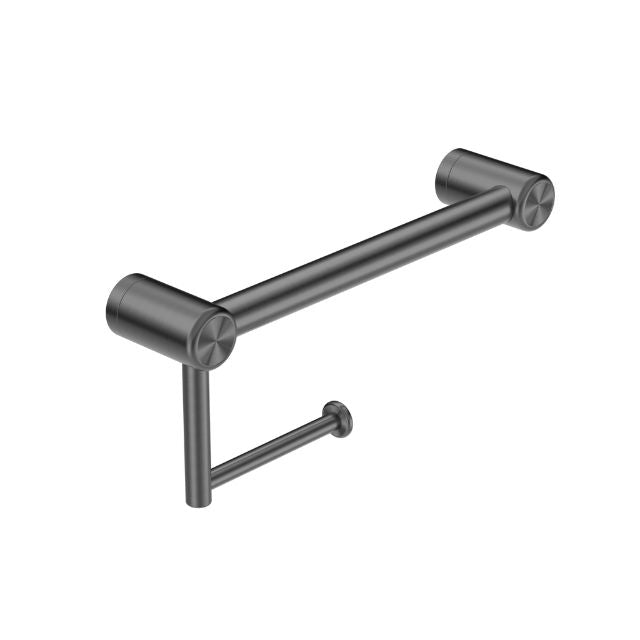 Nero Mecca Care 25mm Toilet Roll Rail 300mm Gunmetal NRCR2512AGM - The Blue Space