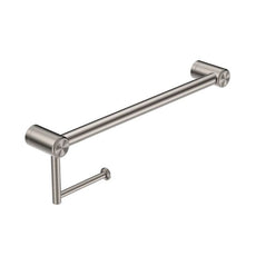 Nero Mecca Care 25mm Toilet Roll Rail 450mm Brushed Nickel NRCR2518ABN - The Blue Space