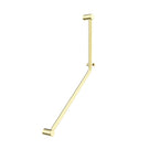 Buy Online Nero Mecca Care 32mm Ambulant 45 Degree Bent Tube Grab Rail 450x650mm Brushed Gold NRCR3245DBG - The Blue Space