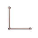 Buy Online Nero Mecca Care 32mm Ambulant Toilet Grab Rail 90 Degree 450x450mm Brushed Bronze NRCR3290ABZ - The Blue Space