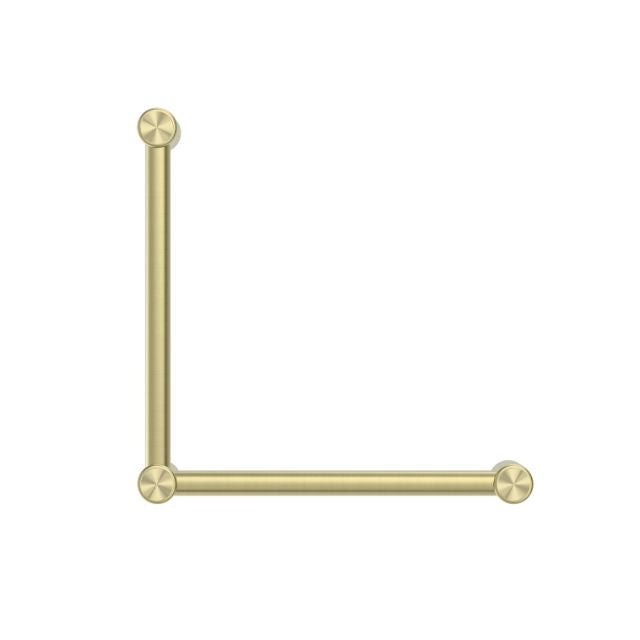 Buy Online Nero Mecca Care 32mm Ambulant Toilet Grab Rail 90 Degree 450x450mm Brushed Gold NRCR3290ABG - The Blue Space