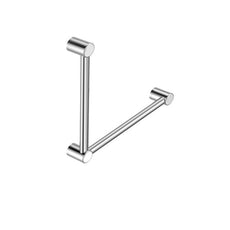 Nero Mecca Care 32mm Ambulant Toilet Grab Rail 90 Degree 450x450mm Chrome NRCR3290ACH - The Blue Space