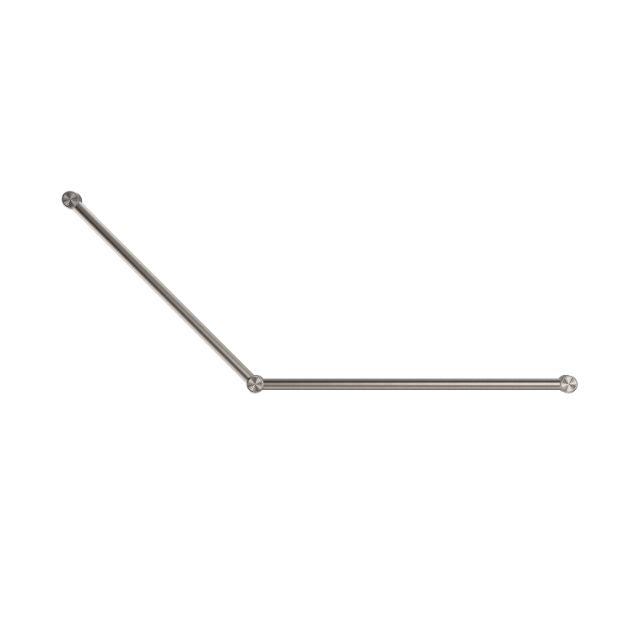 Buy Online Nero Mecca Care 32mm DDA Grab Rail Set 45 Degree 750x900mm Brushed Nickel NRCR3245BN - The Blue Space