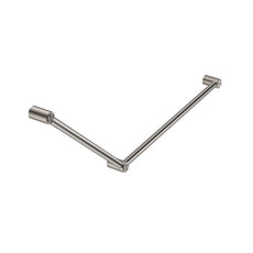 Nero Mecca Care 32mm DDA Grab Rail Set 45 Degree 750x900mm Brushed Nickel NRCR3245BN - The Blue Space