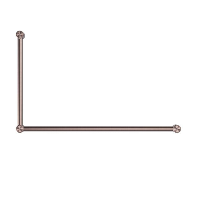 Buy Online Nero Mecca Care 32mm DDA Grab Rail Set 90 Degree 600x1000mm Brushed Bronze NRCR3290BZ - The Blue Space