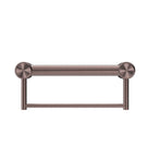 Buy Online Nero Mecca Care 32mm Grab Rail With Towel Holder 300mm Brushed Bronze NRCR3212BBZ - The Blue Space