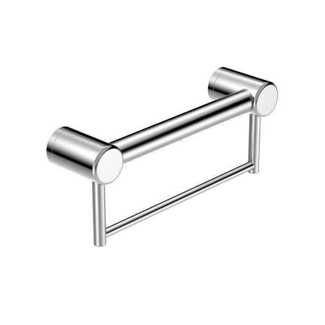 Nero Mecca Care 32mm Grab Rail With Towel Holder 300mm Chrome NRCR3212BCH - The Blue Space