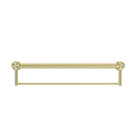 Buy Online Nero Mecca Care 32mm Grab Rail With Towel Holder 600mm Brushed Gold NRCR3224BBG - The Blue Space