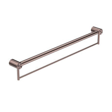 Nero Mecca Care 32mm Grab Rail With Towel Holder 900mm Brushed Bronze NRCR3230BBZ - The Blue Space